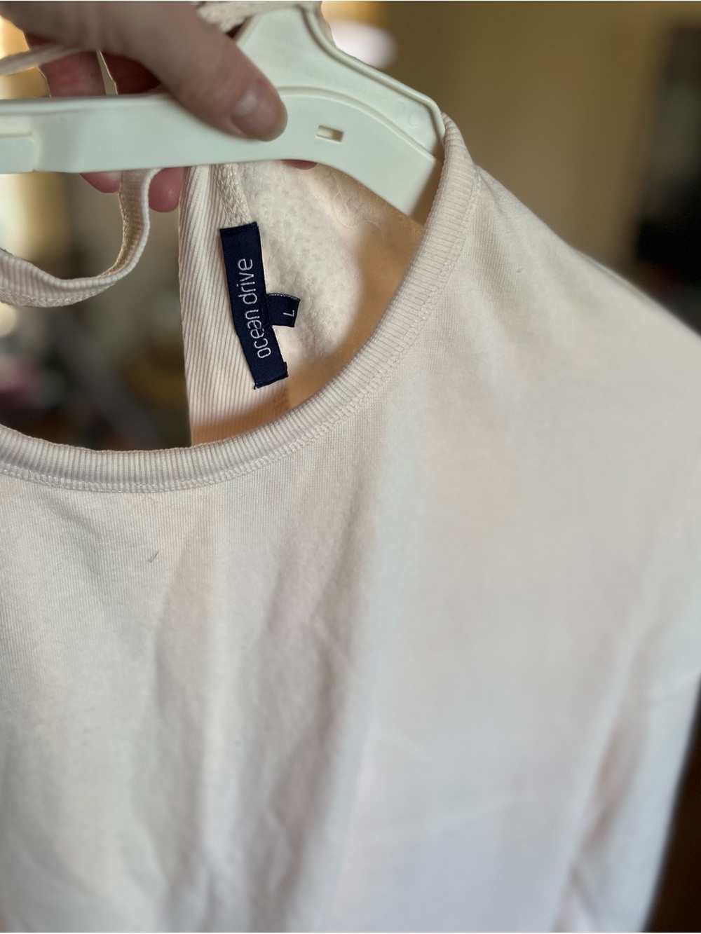 Ocean Drive baby pink long Sleeve open back yoga sweatshirt